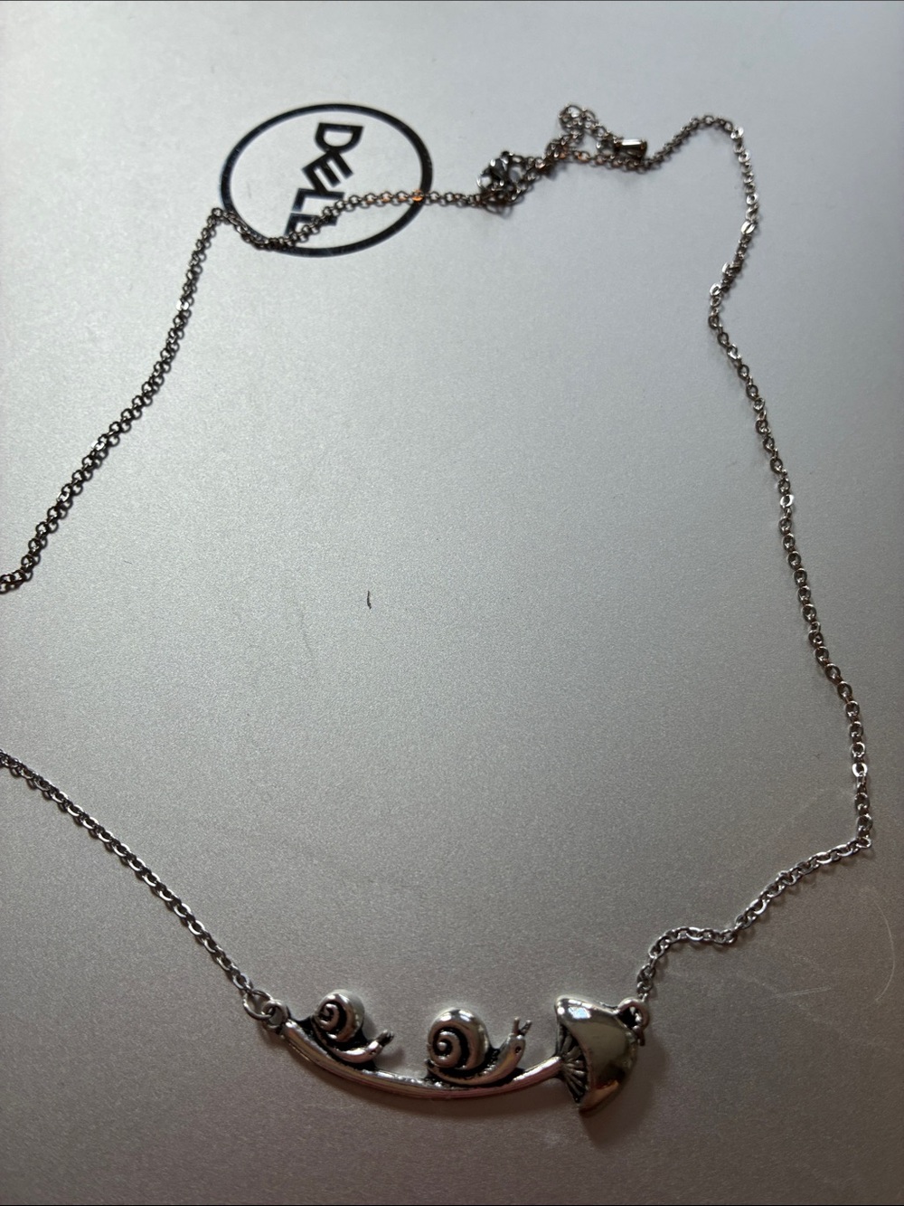 Silver Snail Pendant Necklace - Women Jewelry Mushroom 🍄